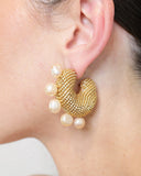 SOLITO PEARLED HOOPS