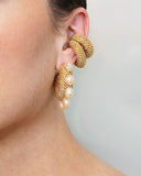 SOLITO PEARLED HOOPS